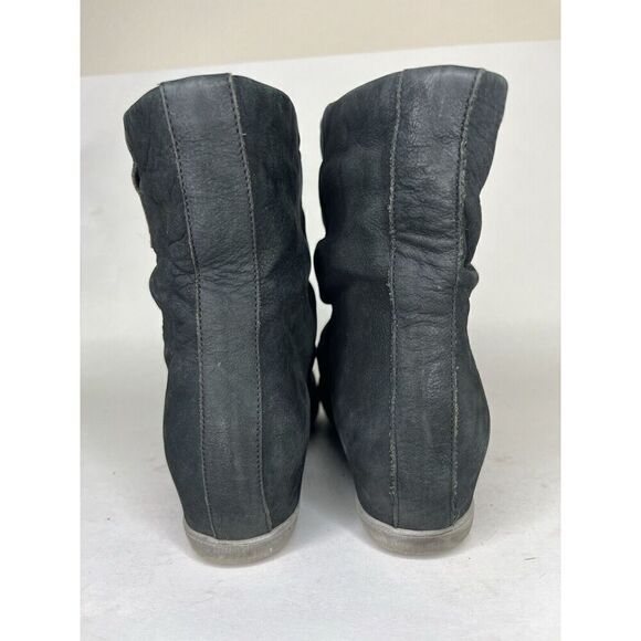 Keys Ankle Boots Wedge Heel Women Size 38 US 7 Black Suede - Picture 9 of 14